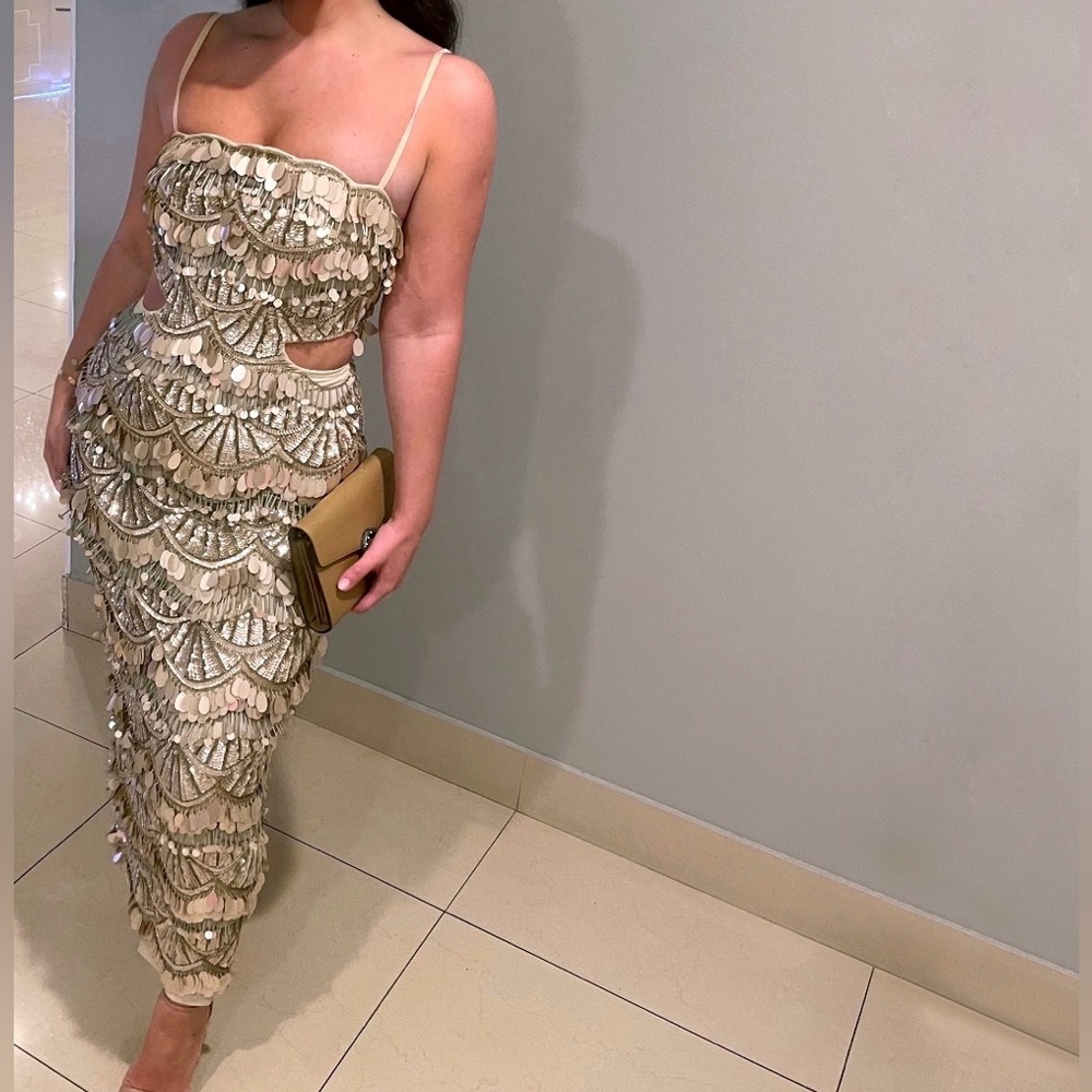 ASOS Design Embellished Midi Dress